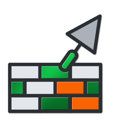 Masonry and bricklaying icon
